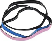 [Abaodam] 3 Pack Yoga Workout Headbands Elastic Sports Sweatband Women's Men's Non-Slip Fitness Headbands for Yoga Gym