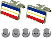 [Select Gifts] Shirt Dress Studs Mecklenburg-Western Pomerania Civil Flag Cufflinks