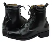 Hispar Challenger Kids Children Laced Paddock English Horse Riding Leather Boots