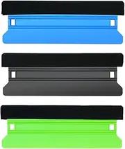 CarSleek Vinyl Wrap Long Squeegee, Microfiber Felt Edge, Window Tinting, Sign Sticker Application, Car Decal, Scratch-Free on Film and Wallpaper, Protect Painted, 3Pcs, 21 * 7.5cm, Black, Blue, Green