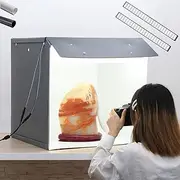Photo Studio Box, Professional Photo Light Box,Portable Foldable Photography Light Box Shooting Tent with 2 LED Light Strips, Portable Soft Box for Product Photography(F60)