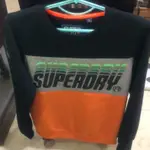 SUPERDRY 正品 全棉上衣 長T 2018新款 黑橘 M號