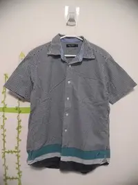 在飛比找Yahoo奇摩拍賣-7-11運費0元優惠優惠-衣市藍~NAUTICA 短袖格紋襯衫 (L~藍白格紋~) (