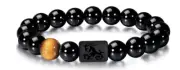 Horoscope Zodiac Capricorn Tiger Eye Good Luck Bracelet Double Sided