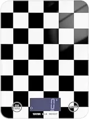 Food Scale Kitchen Scale Food Scales Digital Weight Grams and Ounces Small Electronic Food Scale for Baking Cooking Checkered Black White