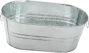 Ice Bucket Portable Tin Ice Holder Galvanized Tub for Wine Drinks Restaurant