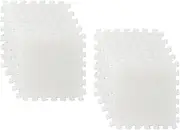 Generic Set of 10 Puzzle Mat Tiles for Room And Home Use, beige