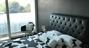 Newly Redecorated Monochrome Room