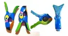 2 Set (4 Ct) Blue Toucan / Bubble Fish Beach Towel Clips