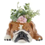 Village Pottery Top Dog Planter - Beagle & Bulldog Indoor Dog Design Plant Pots