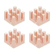 4 Pcs Copper Heatsink 7x7x5mm, Heat Sink Cooler Radiator for Raspberry Pi