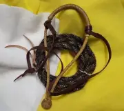 Package 3 Items Mane Horsehair 16', 3/8" dia. Get Down Rope, Bosal, Hanger