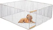 Topet Portable Pet Dog Playpen Enclosure Cage Puppy Exercise Cage Play Pen Fence 8/10/12/14/16 Panels - New Improved Design (16 Panel)