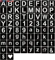 Letter Stencils Symbol Numbers Craft Stencils, 66 Pcs Reusable Plastic 6 Inch