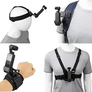 PellKing Accessories Kit for DJI Osmo Pocket 2,New Quick Release Head Strap Mount + Chest Mount Harness + Backpack Clip Holder + 360°Rotating Wrist Strap