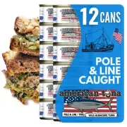 Wild Albacore Tuna Fish by American Tuna - No Salt Added Wild Caught MSC Cert...