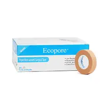 在飛比找PChome24h購物優惠-Ecopore透氣膠帶 膚色0.5吋 (24入/盒)