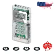 Clear Casing AM/FM Pocket Radio with Stereo/Mono Switch and Battery Indicator