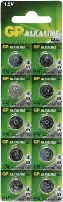 12 New GP LR44 AG13 A76 V13GA 357 1.5V Alkaline Batteries ( USA Seller)