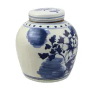 [Florabelle Living] Song Lidded Jar blue and white ceramic