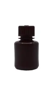 Eisco Labs 30ml Amber Reagent Bottle, Narrow Mouth with Screw Cap - HDPE