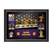 KOBE BRYANT SIGNED LOS ANGELES LAKERS COLLAGE NBA BASKETBALL LEBRON JORDAN