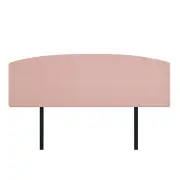 Linen Fabric King Bed Curved Headboard Bedhead - Pale Pink