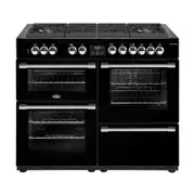 Belling 110cm CookCentre Gas Through Glass Electric Oven - Black
