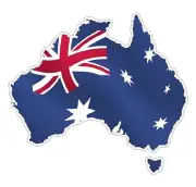 AUSTRALIA MAP W/ FLAG DECAL STICKER PATRIOTIC AUSTRALIANA AUSSIE DECALS STICKERS