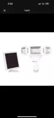 Westinghouse LED 2000 Lumen Solar Security Light with Triple Head