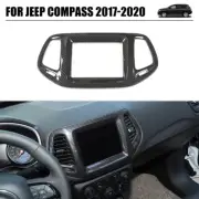 8.4" Dashboard GPS Navigation Panel Cover Trim Bezel For Jeep Compass 17+ Carbon (for: Jeep)