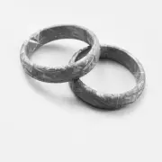 Muonionalusta meteorite ring Meteor Wedding Ring size:9