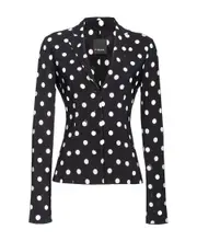 single-breasted polka-dot blazer IT38 Black