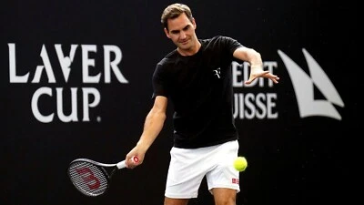 Roger Federer RF pocket Uniqlo Tee - 100% cotton Euro L as worn at Laver Cup '22
