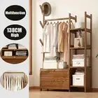 Clothes Rack Garment Coat Hanging Rail Stand Closet Shoes Storage Shelf