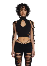 [DARKER WAVS] Echo Shredded Crop Tank