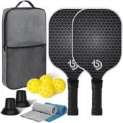 Pickleball Paddle Sets, XICEN Fiberglass Shock Absorbent Racket with Ergonomic G