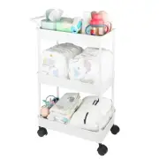 Volnamal Baby Diaper Caddy Plastic Movable Cart for Newborn Nursery Essential...