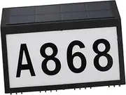 Veemoon 1Pc Solar Powered Number Light Outdoor Courtyard Sign with Light Control for Address Visibility at Night for Garden and Home Use