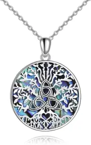Tree of Life Celtic Knot Necklace for Women 925 Pendant Gift for Girls Mom Wife