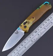 2025 New Pei Handle Axis Lock Light Weight Camping Hunting Pocket Folding Knife