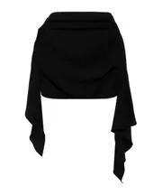 draped jersey mini skirt IT38 Black