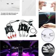 Car Bluetooth Music Accessories Interior Ambient RGB Dashboard Neon Light Strip