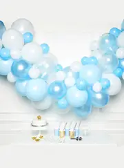 DIY Baby Blue And White 70 Latex Balloon Garland Kit