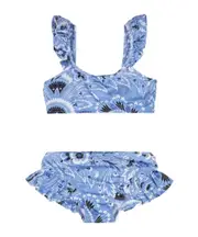 Floral pattern bikini set 8Y Light blue/color