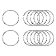 12pcs Binder Rings 3 Inch Loose Leaf Binder Ring Metal Book Rings Silver Tone