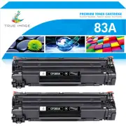2PK Bk Toner Compatible With HP 83A CF283A LaserJet Pro M127fn M127fw M125nw MFP