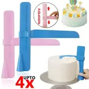 Home Adjustable Fondant Cake Scraper Icing Piping Spatula Edges Smoother Tool AU