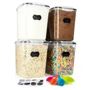 Flour Sugar Storage Containers (5.3L/4pk) Great Rice Canisters Sets For The