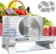 Electric Meat Slicer, 6.8" Food Slicer with Removable Stainless Steel Blade -AU